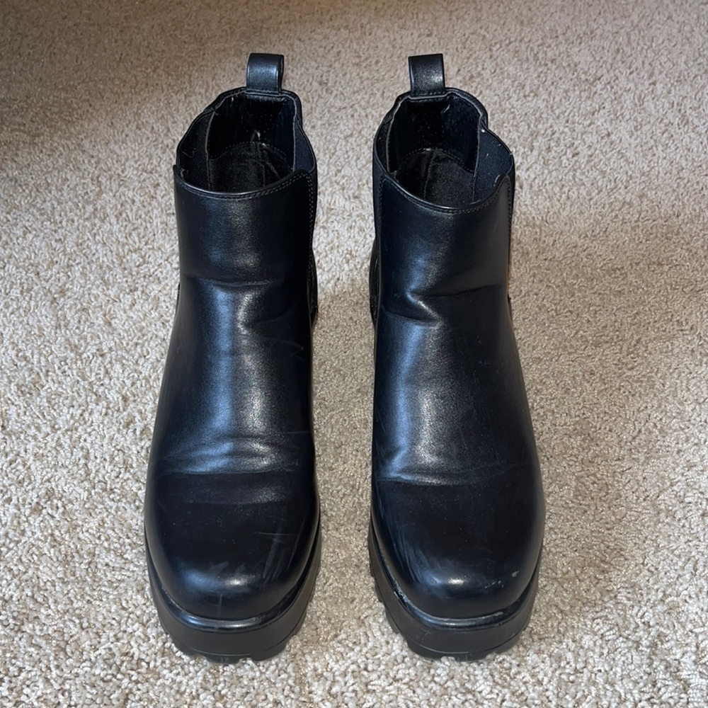 Koi Footwear Black Platform Booties (bought on Nasty Gal)